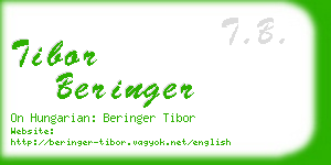 tibor beringer business card